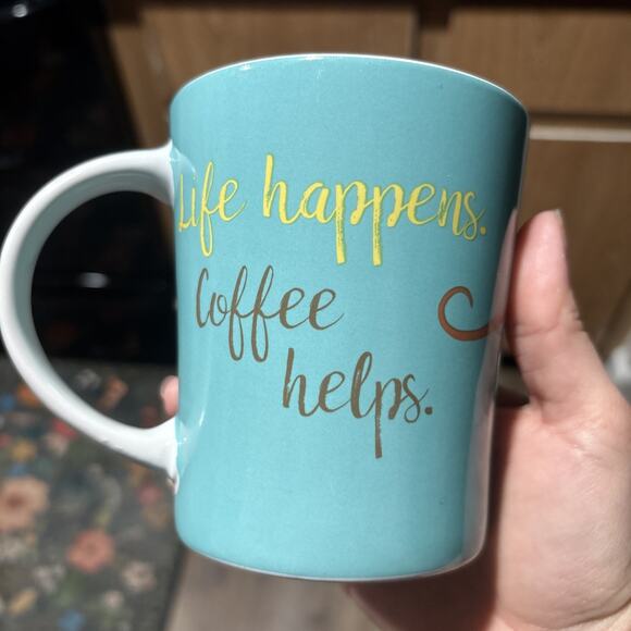 “Life Happens. Coffee Helps.” Dachshund Mug - Picture 1 of 5
